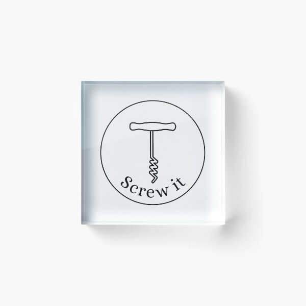 Item preview, Screw it - with a corkscrew, funny print for wine lovers  designed and sold by yennyz.