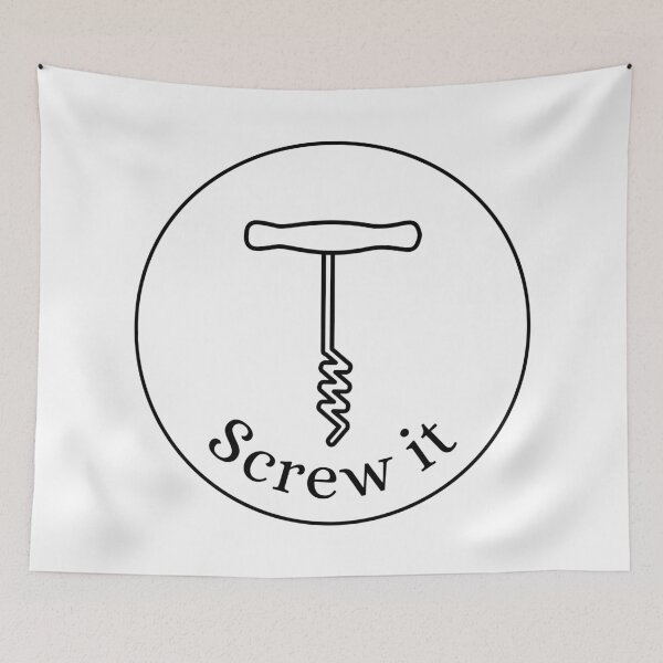 Item preview, Screw it - with a corkscrew, funny print for wine lovers  designed and sold by yennyz.