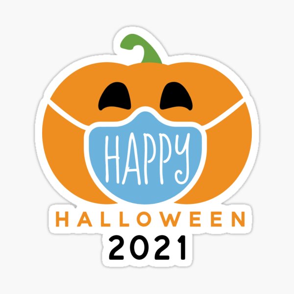 Halloween 2021 Skull Pumpkin Two Face | Sticker