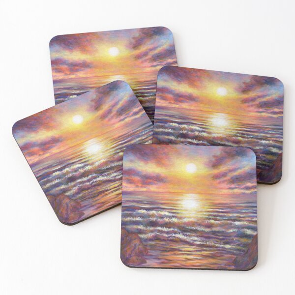 Item preview, Tranquil sunset seascape painting designed and sold by Marion Yeo.