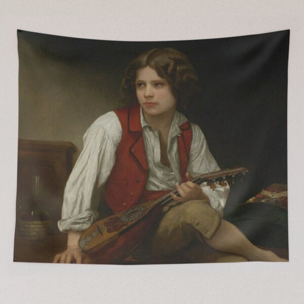 Item preview, william adolphe bouguereau - Italian with mandolin designed and sold by Vivanne-art.