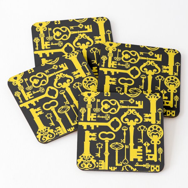 Item preview, Old Set of Keys - Vintage Keys, Door Keys (Gold on Black) designed and sold by YourMateNate.