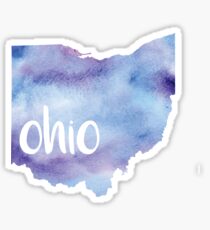 watercolor ohio Sticker