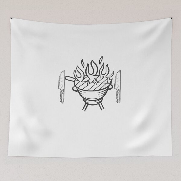 Item preview, Funny BBQ Vintage Flame Grilling Or Smoking Meat T-Shirt designed and sold by 77ART.