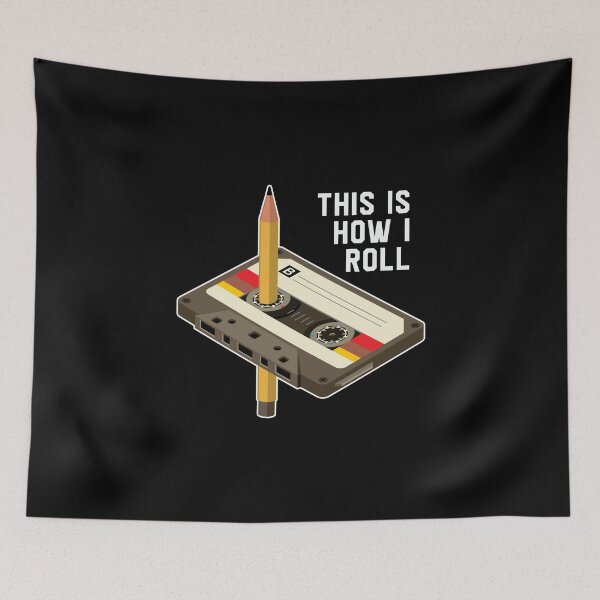 Item preview, Retro Old Vintage Design Cassette Pencil This Is How I Roll designed and sold by avinigav.