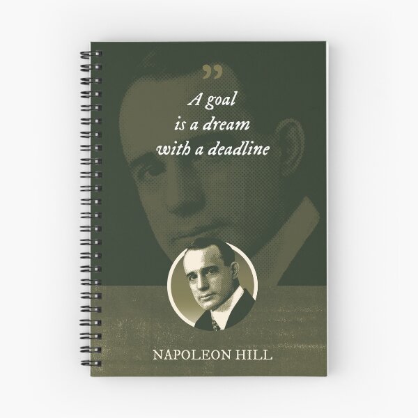 Item preview, Napoleon Hill - A goal is a dream with a deadline designed and sold by Syahrasi.