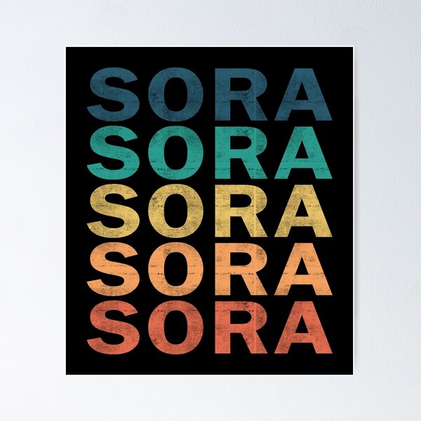 Vista previa del artículo con la obra «Camiseta con nombre de Sora - Camiseta de artículo de regalo con nombre de Sora Vintage Retro de Sora», diseñado y vendido por chencktwan.