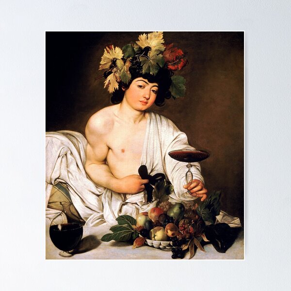 Item preview, Enhanced High Res Caravaggio Bacchus 1596 designed and sold by tiokvadrat.