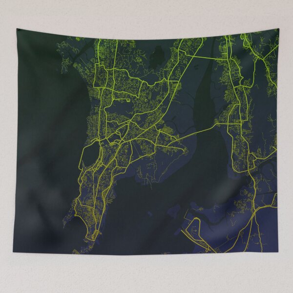 Item preview, Map of Mumbai  designed and sold by wamuigaworld.