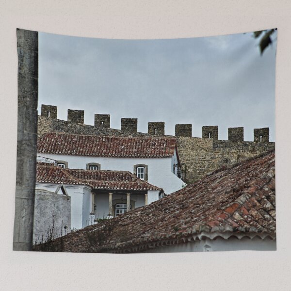 Item preview, Medieval City Fortress Wall Roofs Panorama, Obidos Portugal designed and sold by worldways.
