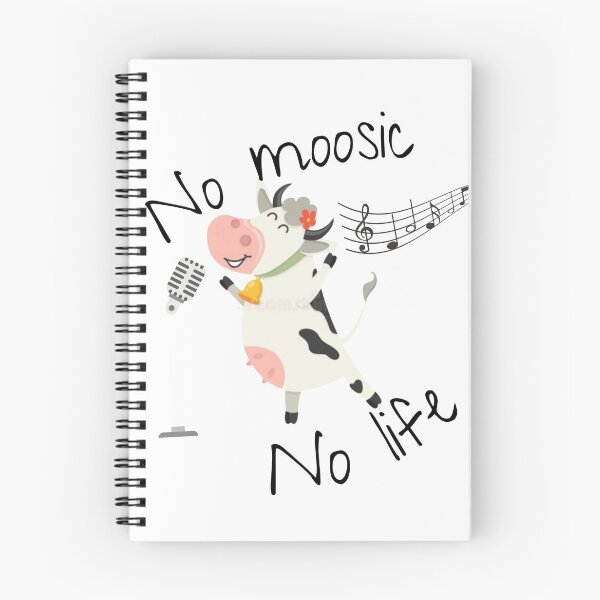 Item preview, No moosic -  No life |  cute cow sticker designed and sold by Canfy Girl.