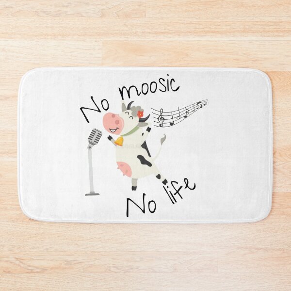 Item preview, No moosic -  No life |  cute cow sticker designed and sold by Canfy Girl.