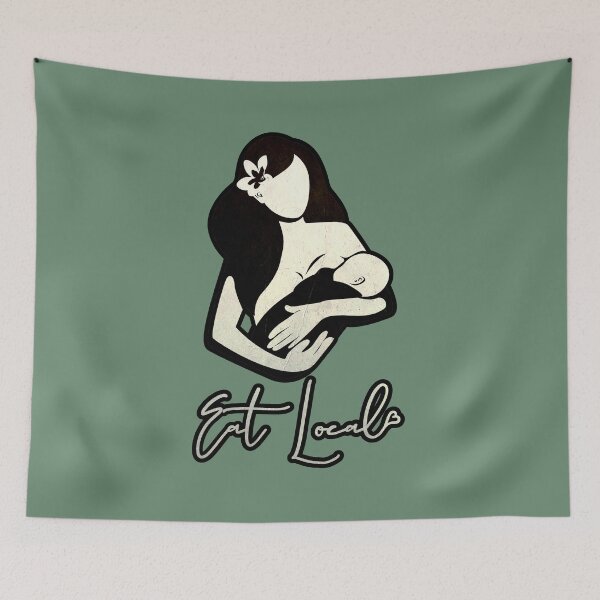 Item preview, Eat Local Hawaii Mama Breastfeeding Baby Love Design designed and sold by modernfamgear.