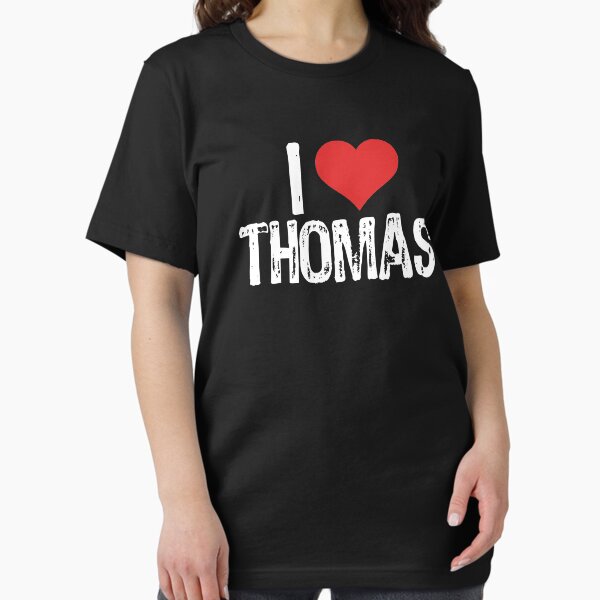 Vista previa del artículo con la obra «Amo a Thomas», diseñado y vendido por The "I Love Everything" Shop.