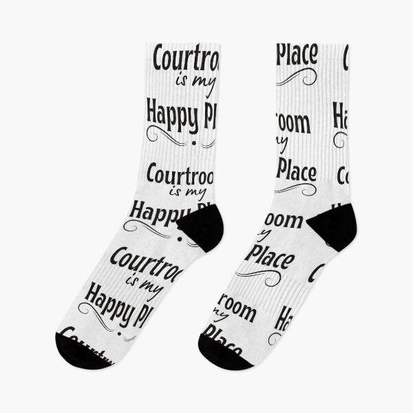 Item preview, Courtroom is my happy place - funny lawyer gift (black) designed and sold by PickaSticka.