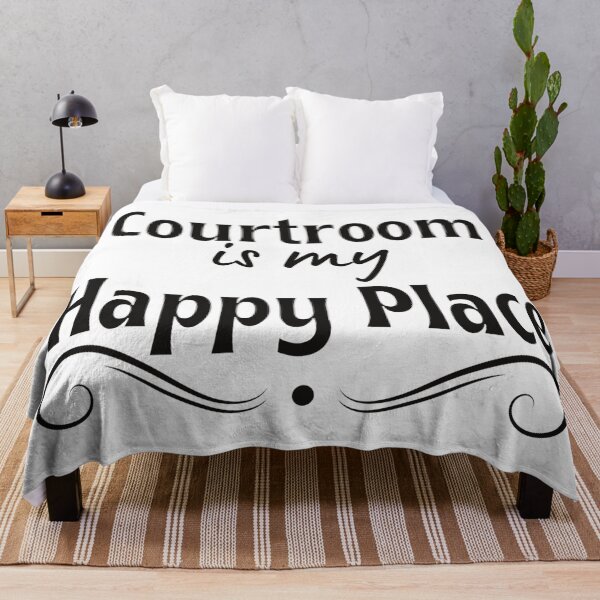Item preview, Courtroom is my happy place - funny lawyer gift (black) designed and sold by PickaSticka.