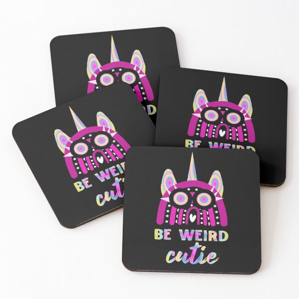 Item preview, Be weird cutie funny rainbow unicorn designed and sold by Tanya Mihe.