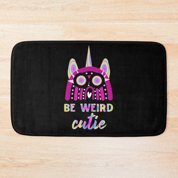 Item preview, Be weird cutie funny rainbow unicorn designed and sold by Tanya Mihe.