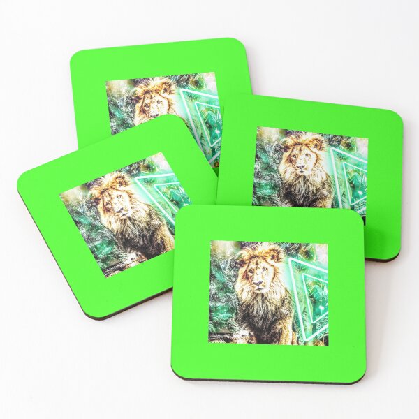 Item preview, Neon Green Electric Lion  designed and sold by AlfredBilling.