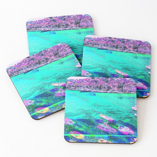 Item preview, Croatia Island Dock Glitch Art designed and sold by glitchhub.