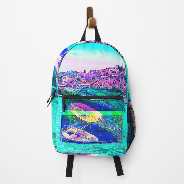 Item preview, Croatia Island Dock Glitch Art designed and sold by glitchhub.