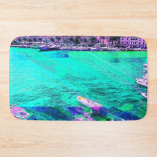 Item preview, Croatia Island Dock Glitch Art designed and sold by glitchhub.