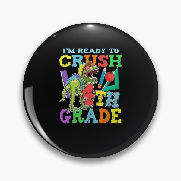 Item preview, Kids Back To school Shirt Ready To Crush 4th Grade Dinosaur designed and sold by Roman Beyer.