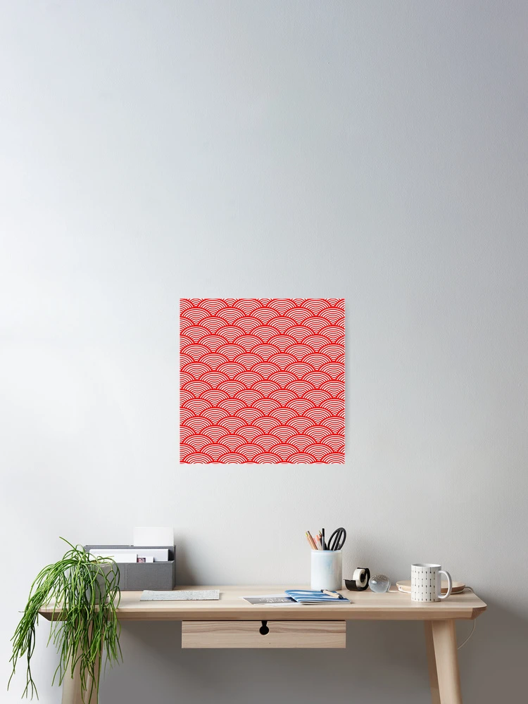 Thumbnail 2 of 3, Poster, Abstract Red Scale Design designed and sold by FreedomUniverse.