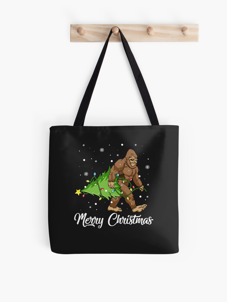 yeti with santa' Hemp Carry All Pouch