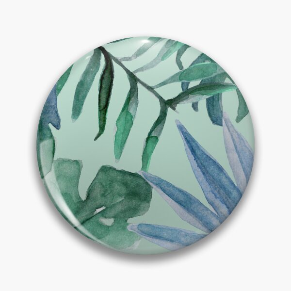 Item preview, Tropical Vibe Leafy Pattern in Blues and Teals designed and sold by JulieSouster.