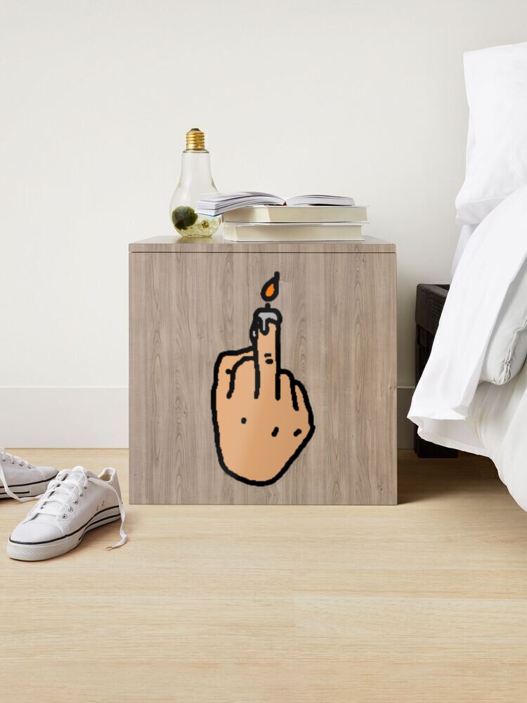 Candle middle finger Sticker for Sale by Prolon
