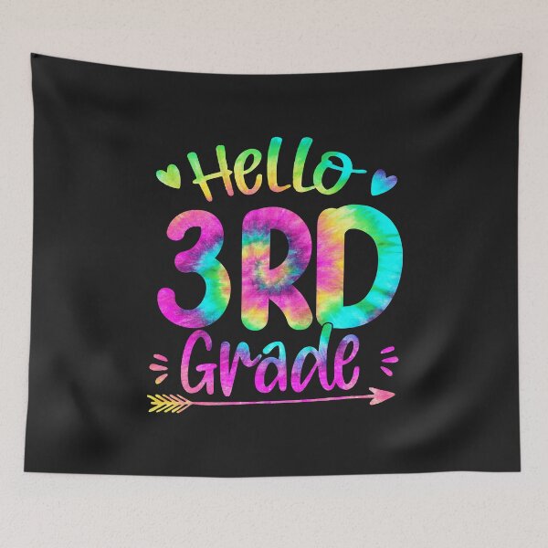 Item preview, Hello 3rd Grade Tiedye color designed and sold by WaveOcean123.