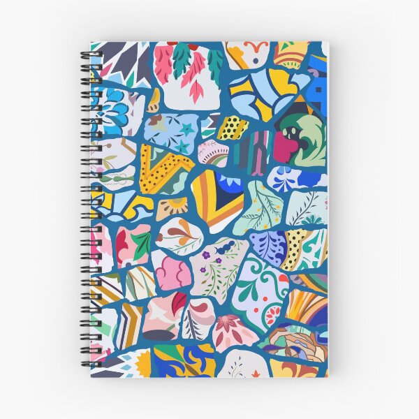 Item preview, Antoni Gaudi Multi Pattern print design - Peacock Blue Background - Seamless pattern, Colourful, playful,  designed and sold by SemDesigns1.