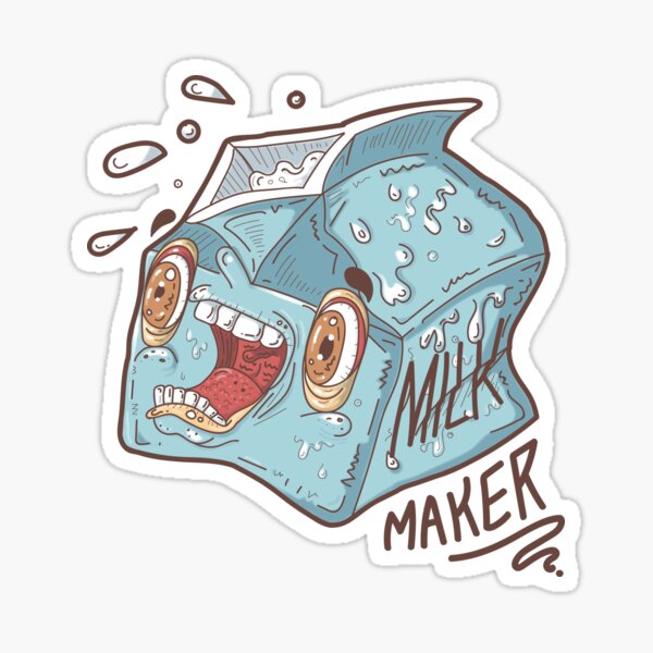 Item preview, Milk maker pun milk character  designed and sold by SPIRIMAL.