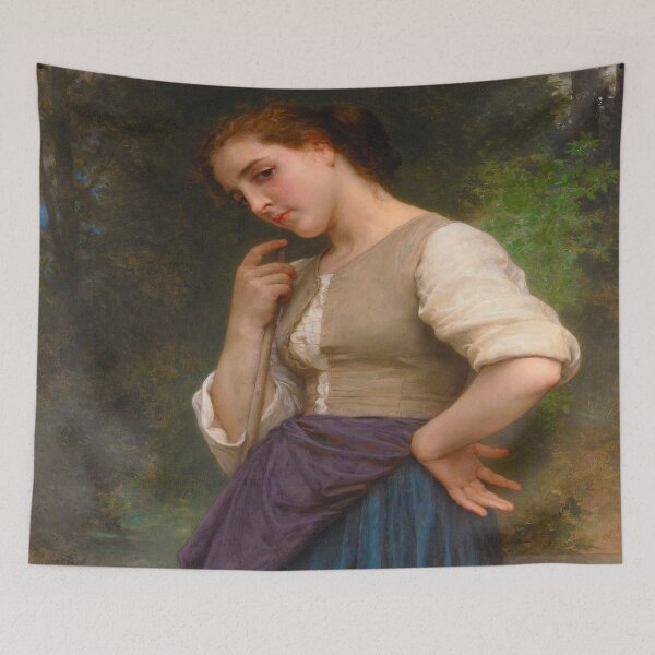Item preview, William Adolphe Bouguereau -The Shepherdess designed and sold by Vivanne-art.