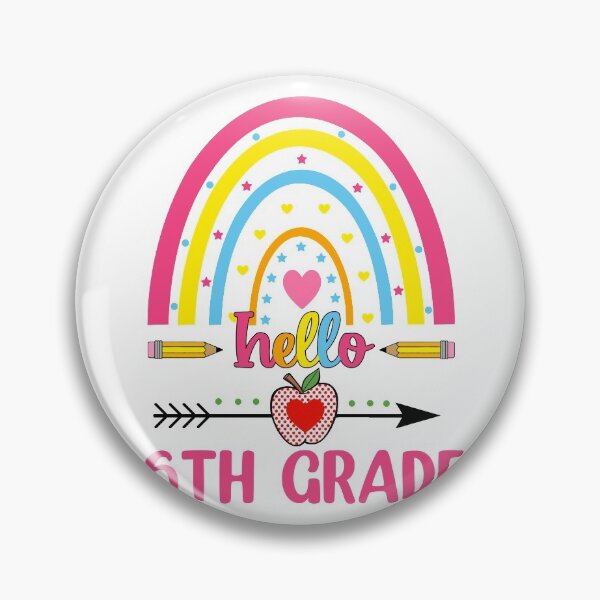 Item preview, Hello 6th Grade Rainbow apple designed and sold by WaveOcean123.