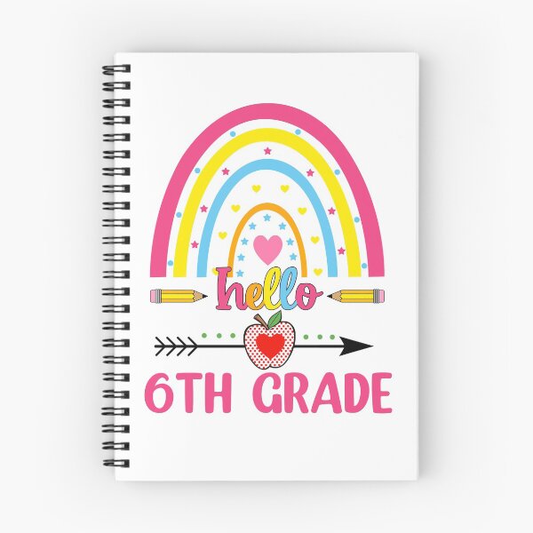 Item preview, Hello 6th Grade Rainbow apple designed and sold by WaveOcean123.