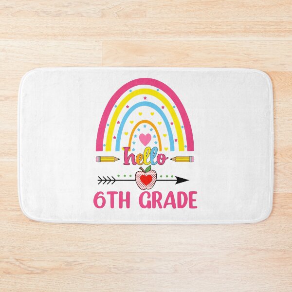 Item preview, Hello 6th Grade Rainbow apple designed and sold by WaveOcean123.