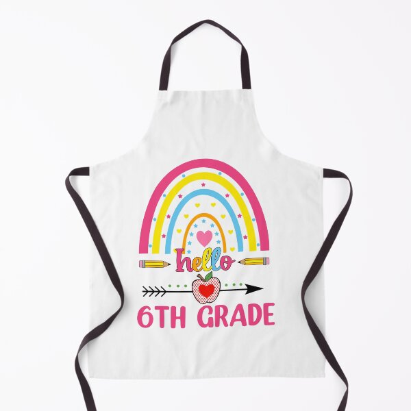 Item preview, Hello 6th Grade Rainbow apple designed and sold by WaveOcean123.