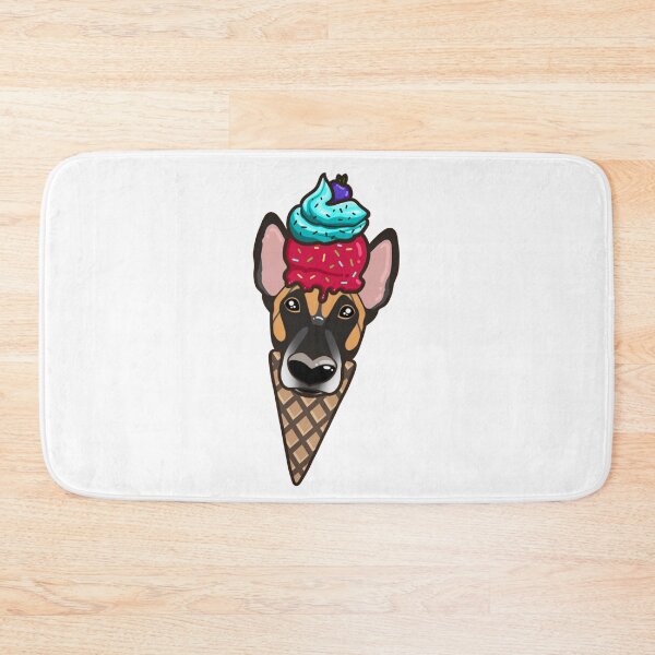 Item preview, Belgian Malinois shepherd dog ice cream waffle topping  designed and sold by SashaChoo.