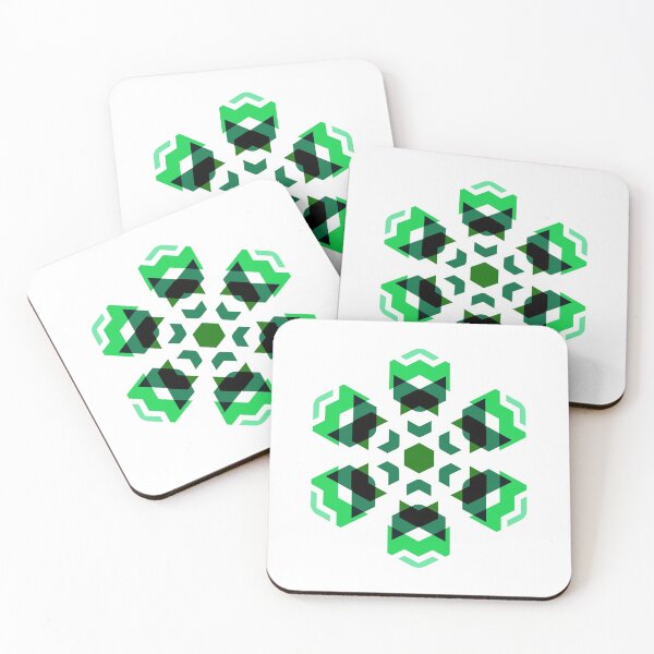 Item preview, Kaleidoscope Pista Green Geometric Art Form with Glittering and Sparkling Visual Appearance. designed and sold by Wiggly Lines.
