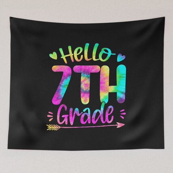 Item preview, Hello 7th Grade Tiedye color designed and sold by WaveOcean123.