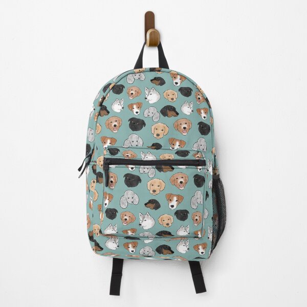 Item preview, Pack of dogs on teal background designed and sold by sarahlcreative.