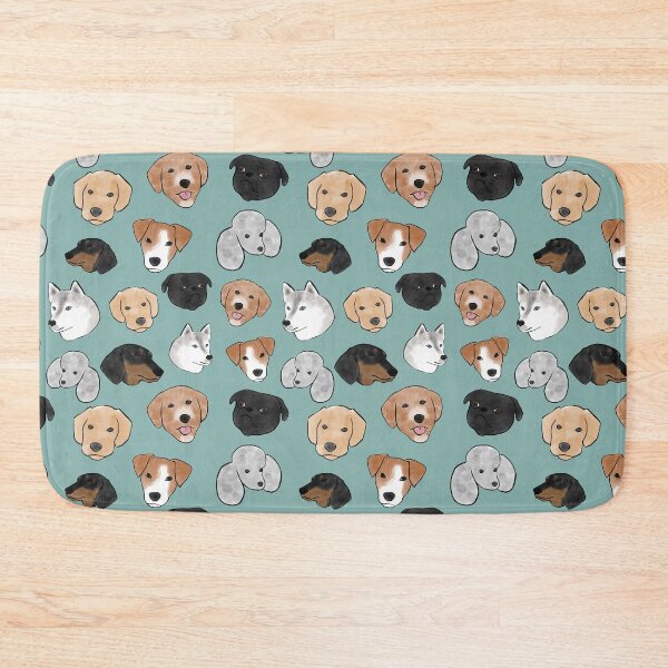 Item preview, Pack of dogs on teal background designed and sold by sarahlcreative.
