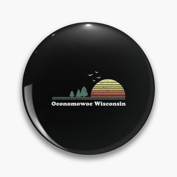 Item preview, Vintage Oconomowoc Wisconsin Sunset Souvenir Print designed and sold by ryannokune.
