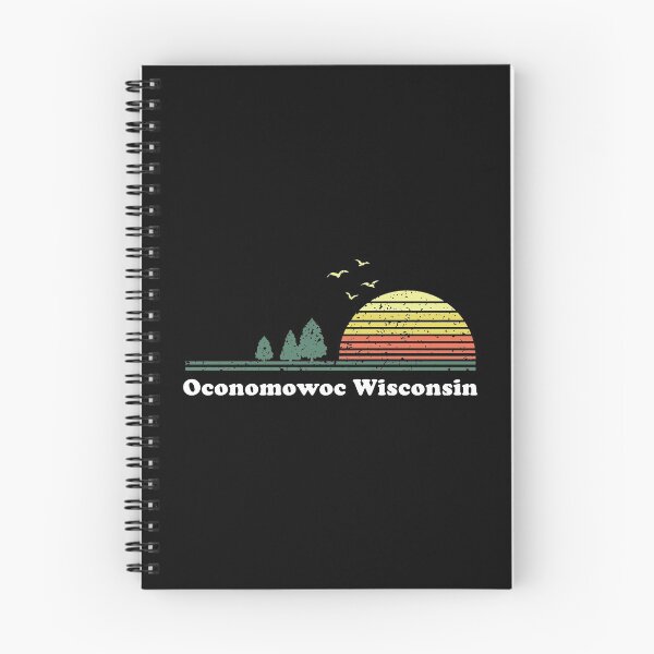 Item preview, Vintage Oconomowoc Wisconsin Sunset Souvenir Print designed and sold by ryannokune.
