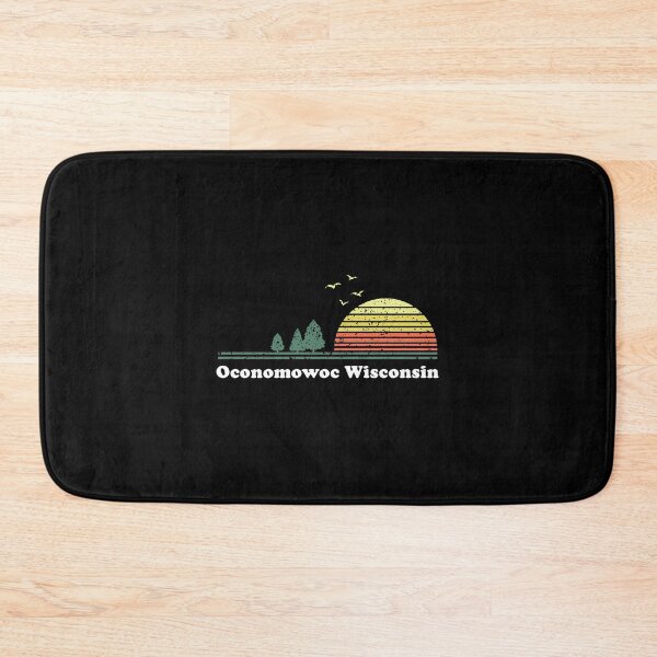 Item preview, Vintage Oconomowoc Wisconsin Sunset Souvenir Print designed and sold by ryannokune.