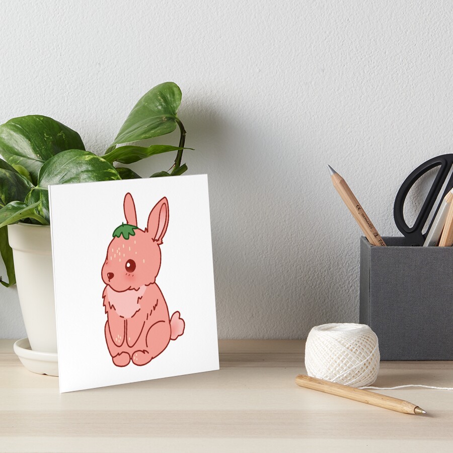 絵画 strawberry & cutie rabbit Strawberry Bunny 