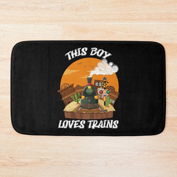 Item preview, This Boy Loves Trains Funny Trains Lover  designed and sold by kristazzsa112.