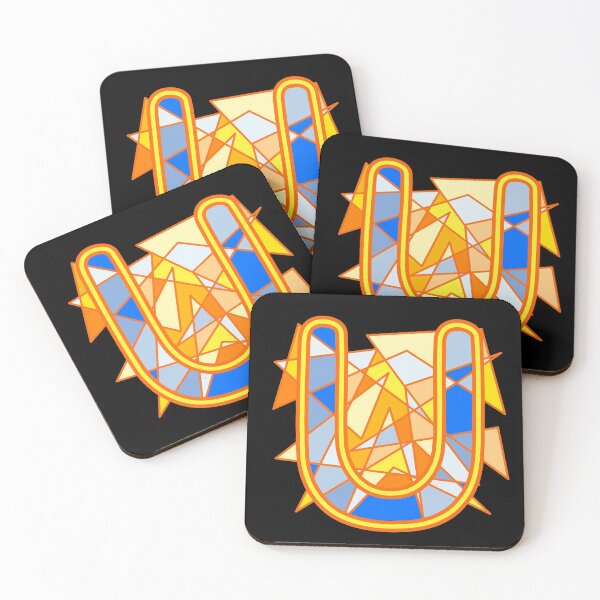 Item preview, Letter U - Orange and Blue designed and sold by artfulnotebook.